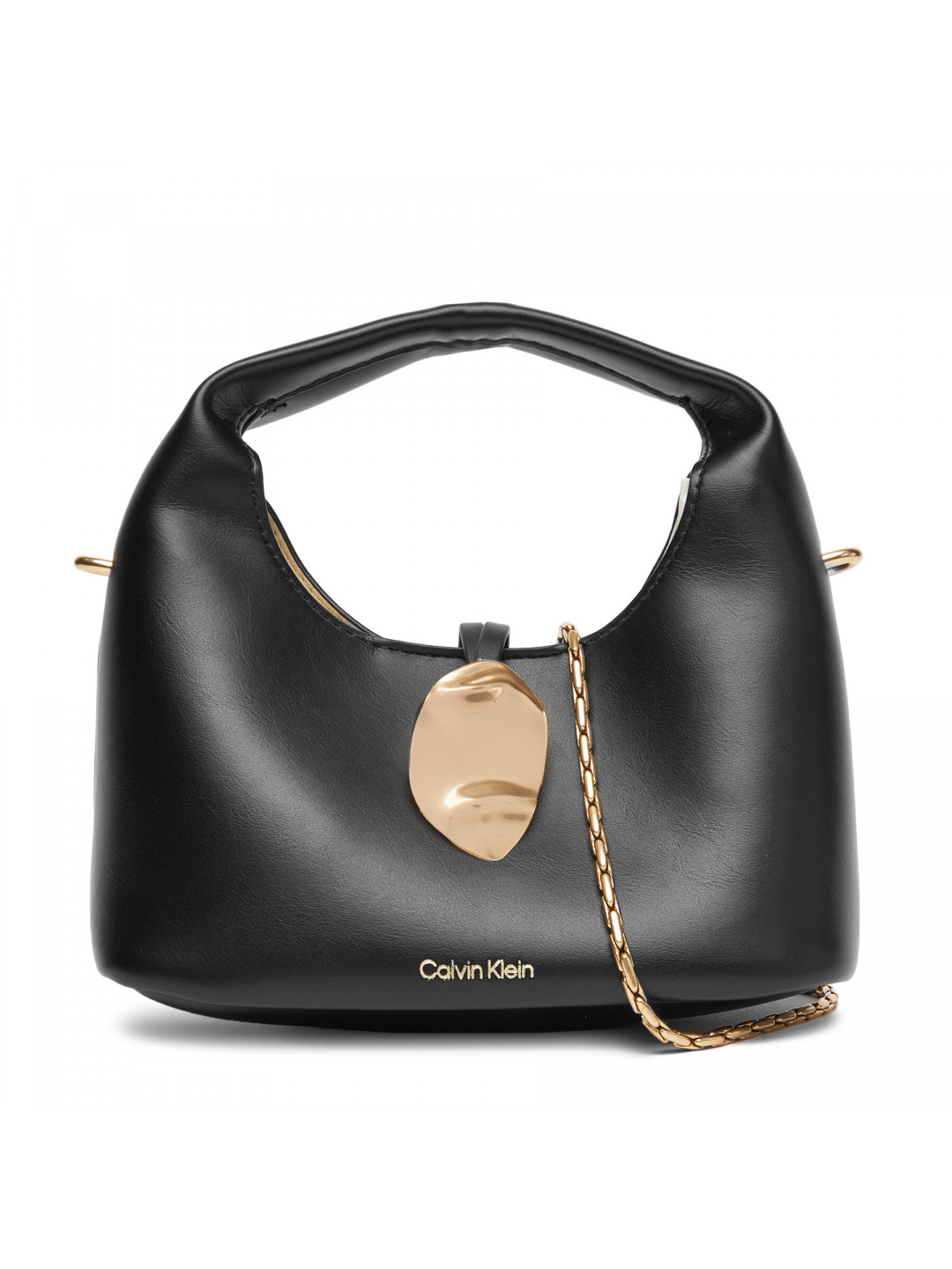 Kabelka Calvin Klein Jeans Stone Lock Slouchy Crossbody Bag LV04K3177G Černá